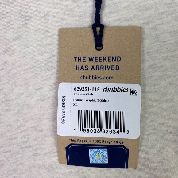 Chubbies T Shirt Men's XL Sun Club Pocket Graphic - Picture 7 of 12